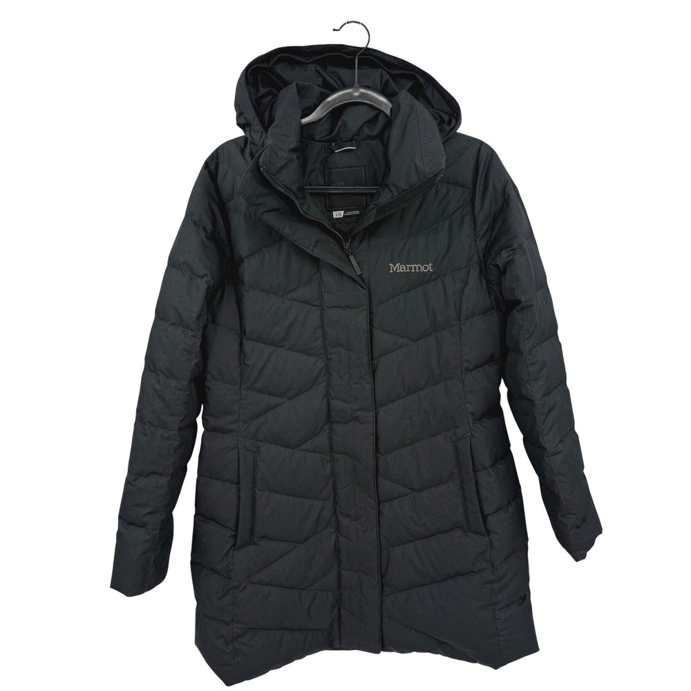 Marmot Montreal Down Coat Womens Large Gray 700 Fill Puffer Parka Jacket